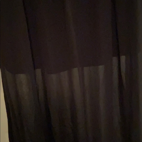 Black Chiffon Maxi Skirt - Picture 2 of 5